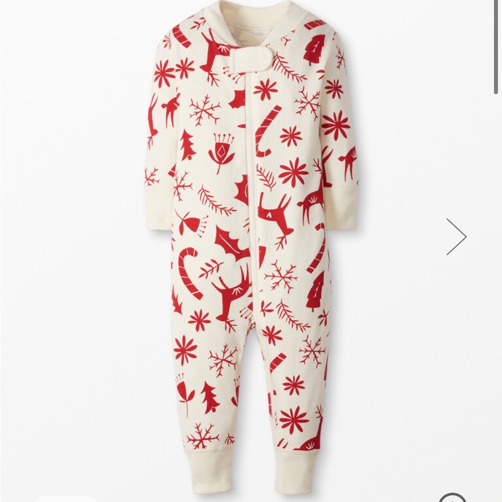 NWT Hanna Andersson Scandicane Holiday Pajama Onesie